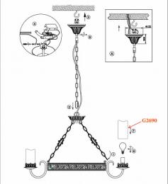 Подвесная люстра Odeon Light Mela  - 2